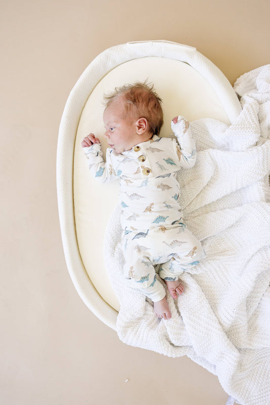 Snugglesaurus 2pc Henley Bamboo Pajamas Baby Toddler Dino PJ