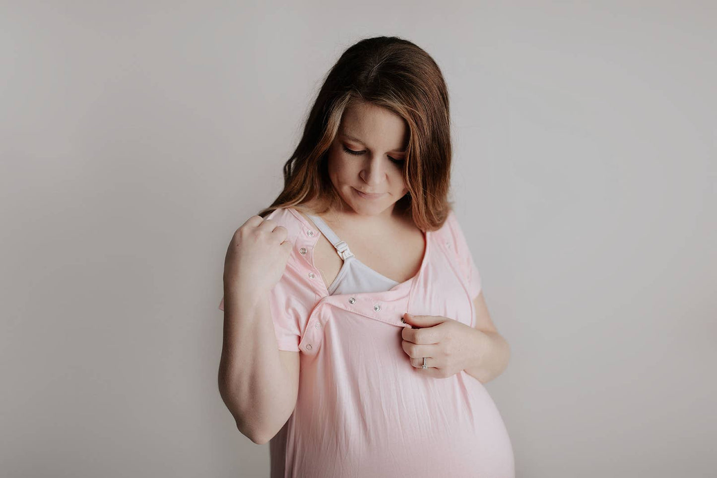 Light Pink Mommy Labor and Delivery/ Nursing Gown