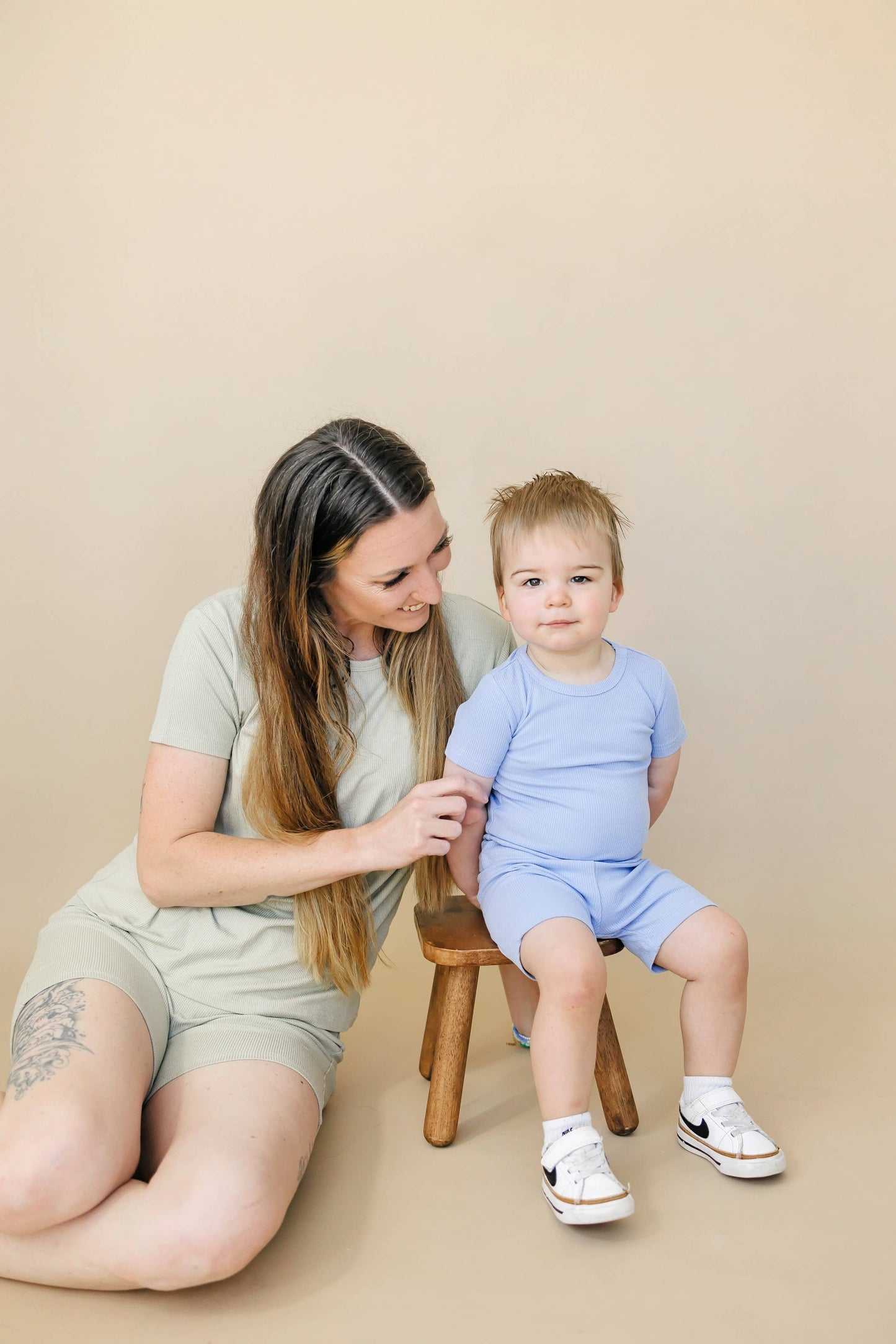 Solid Ribbed Bamboo 2pc Pajamas