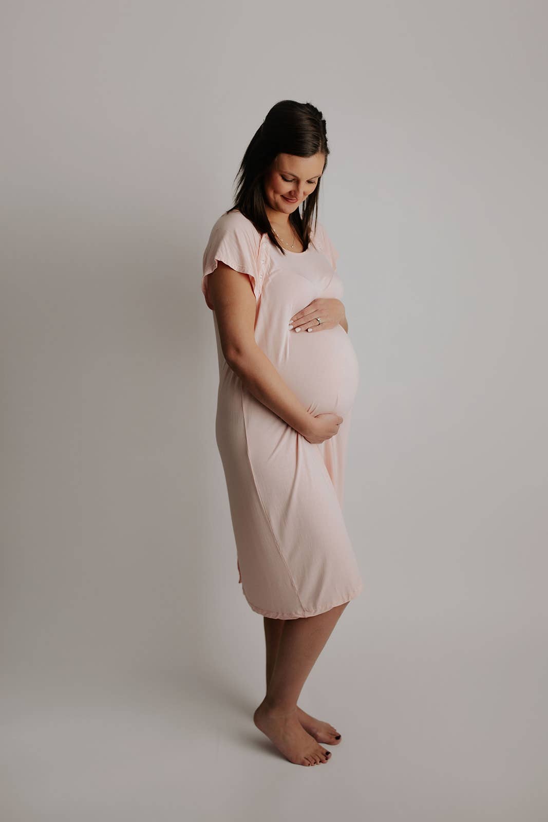Heavenly Pink Labor and Delivery/ Nursing Gown