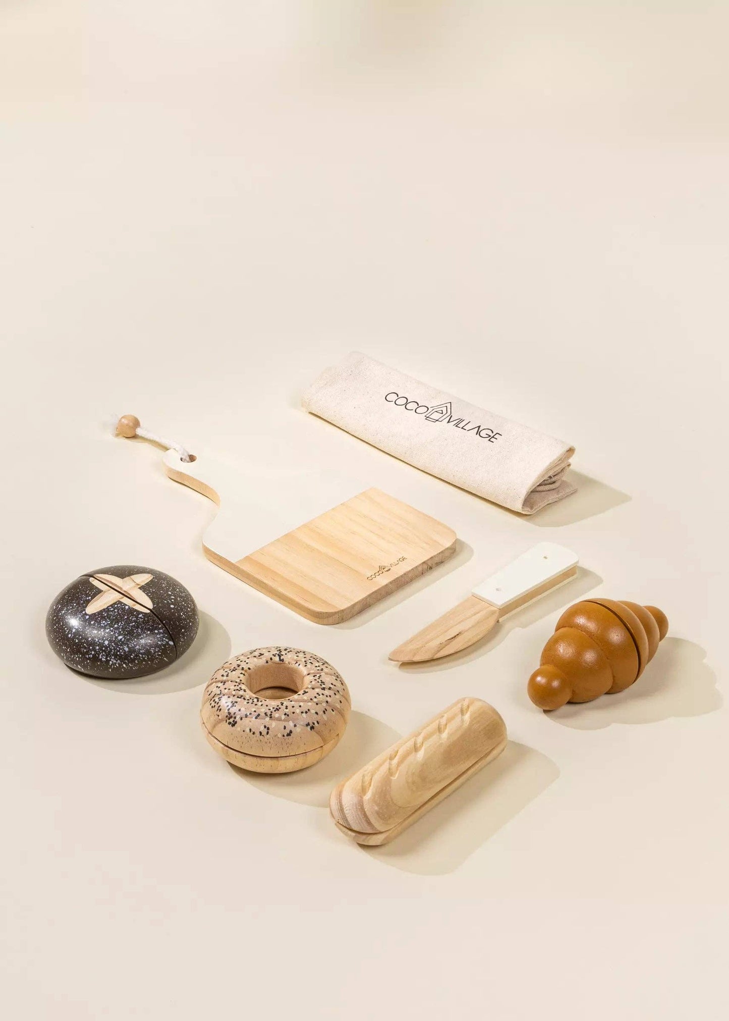 Wooden bakery playset