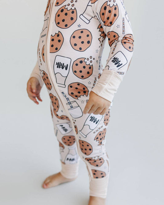 Bamboo Baby Zip Romper | Milk & Cookies