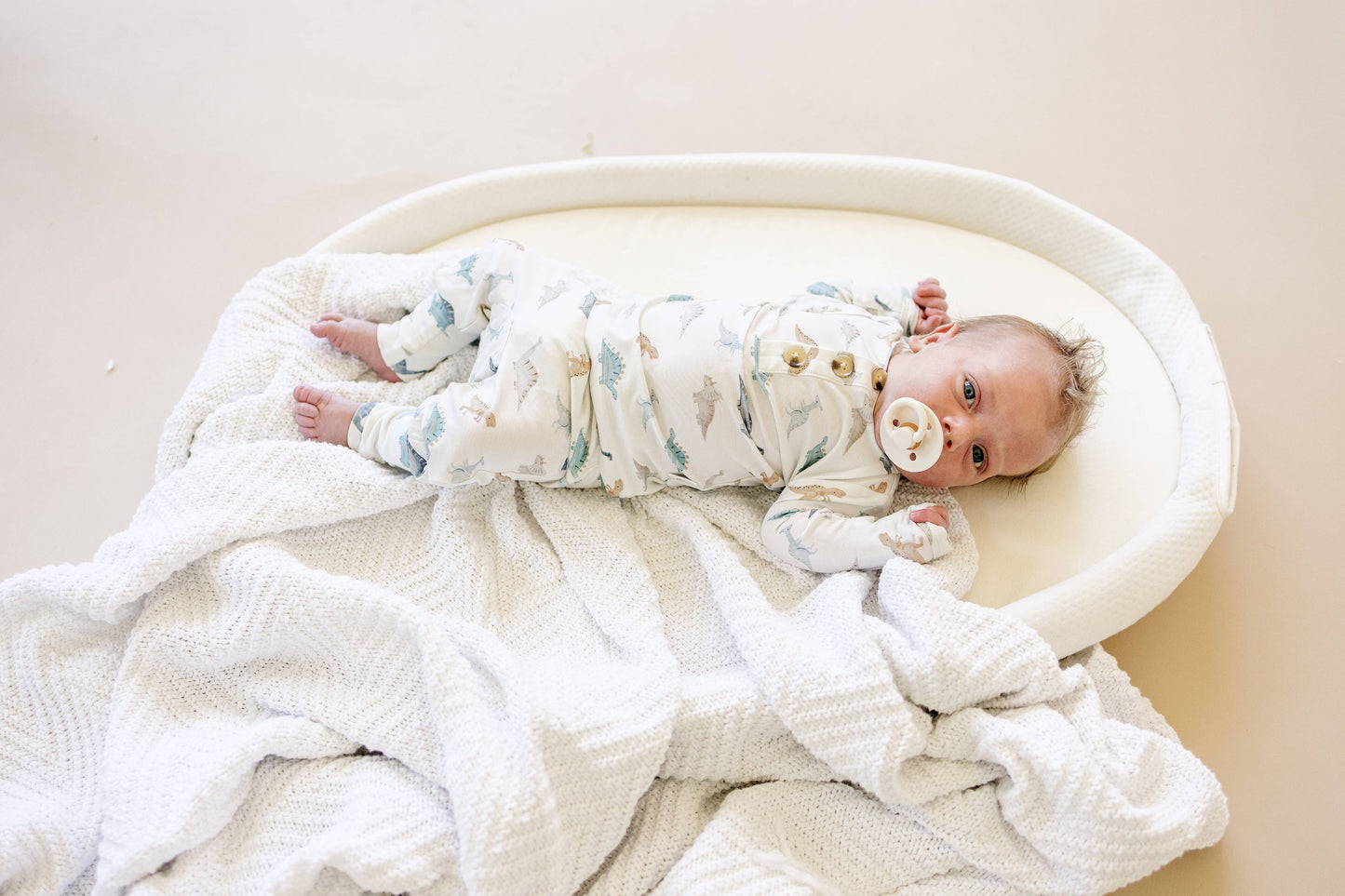 Snugglesaurus 2pc Henley Bamboo Pajamas Baby Toddler Dino PJ