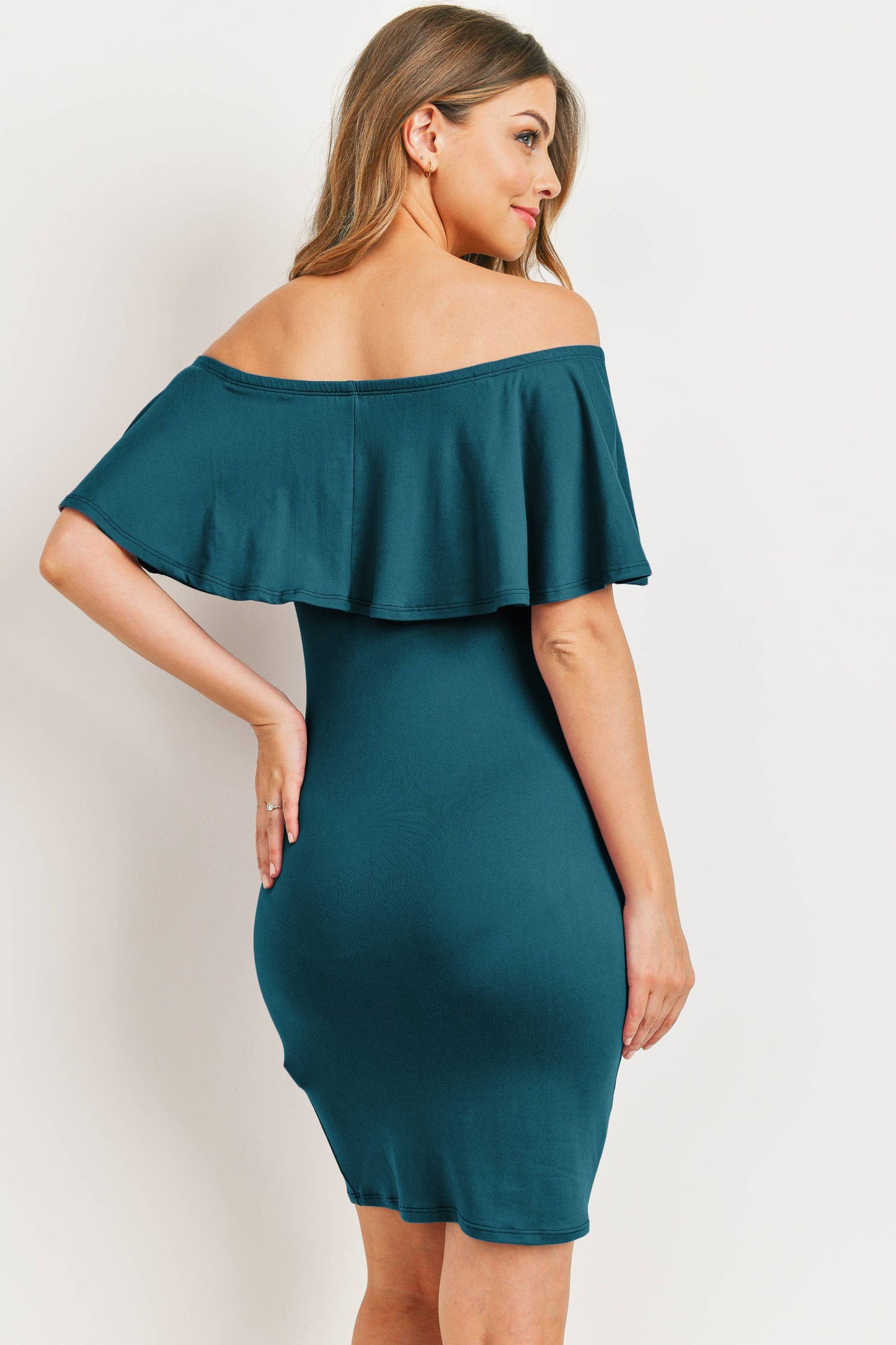 Off The Shoulder Maternity Mini Dress