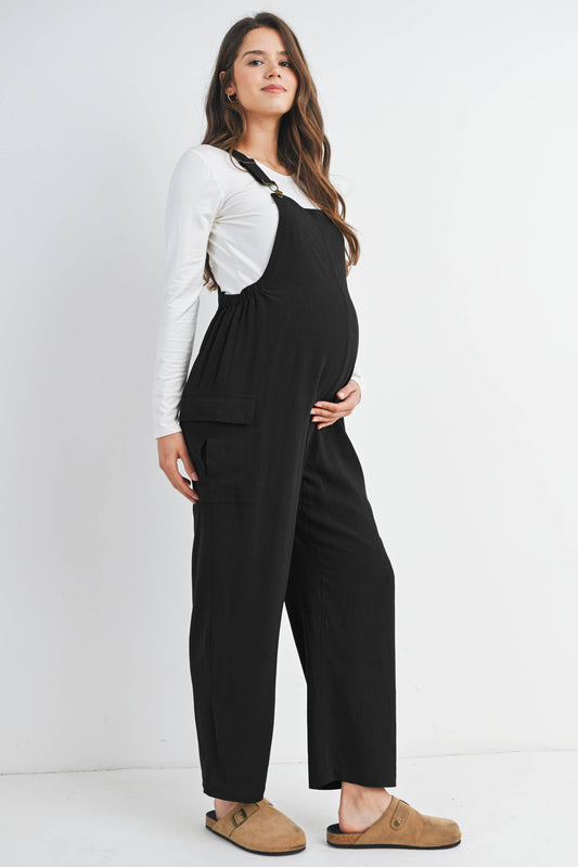 Straight Leg Maternity Adjustable Overalls