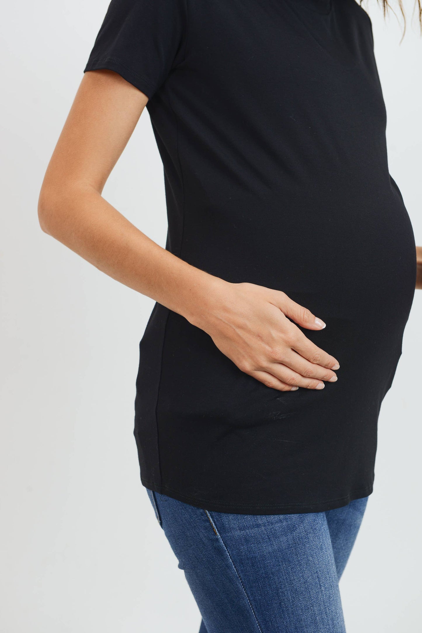 Maternity Fitted Short Sleeve Tee