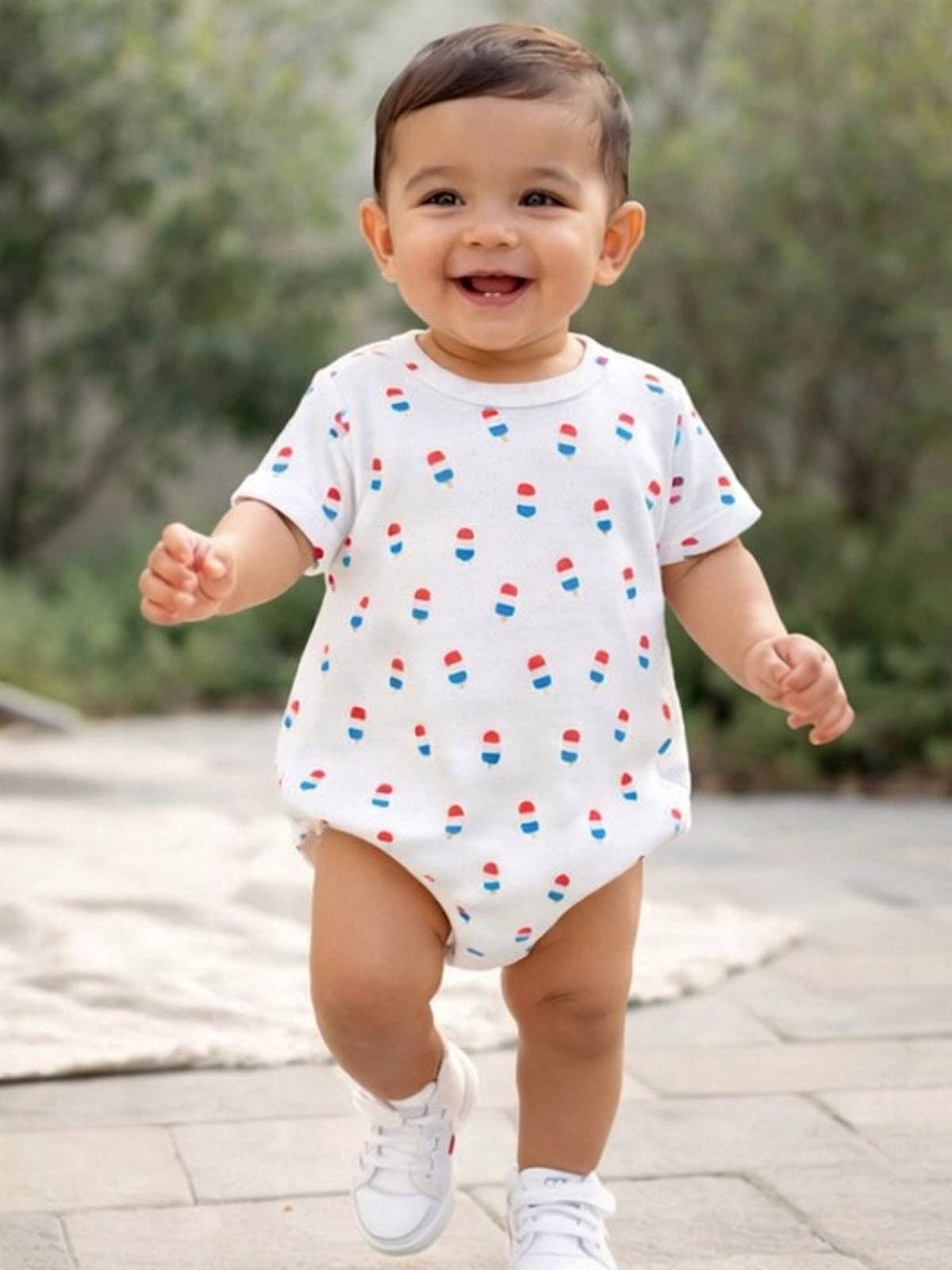 Organic Pointelle T-Shirt Bubble / Popsicle