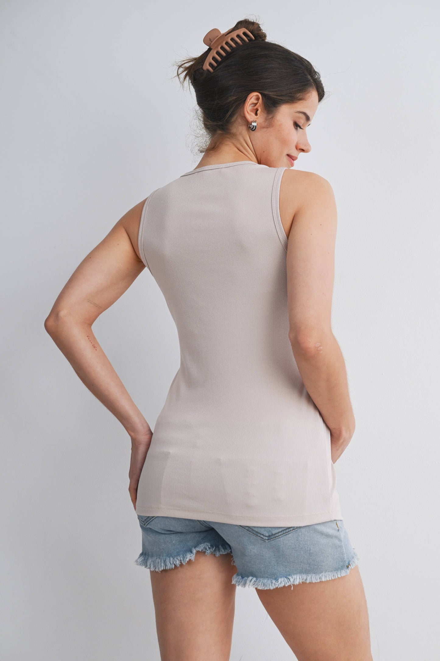 Maternity/Nursing Double-Layer Tank Top