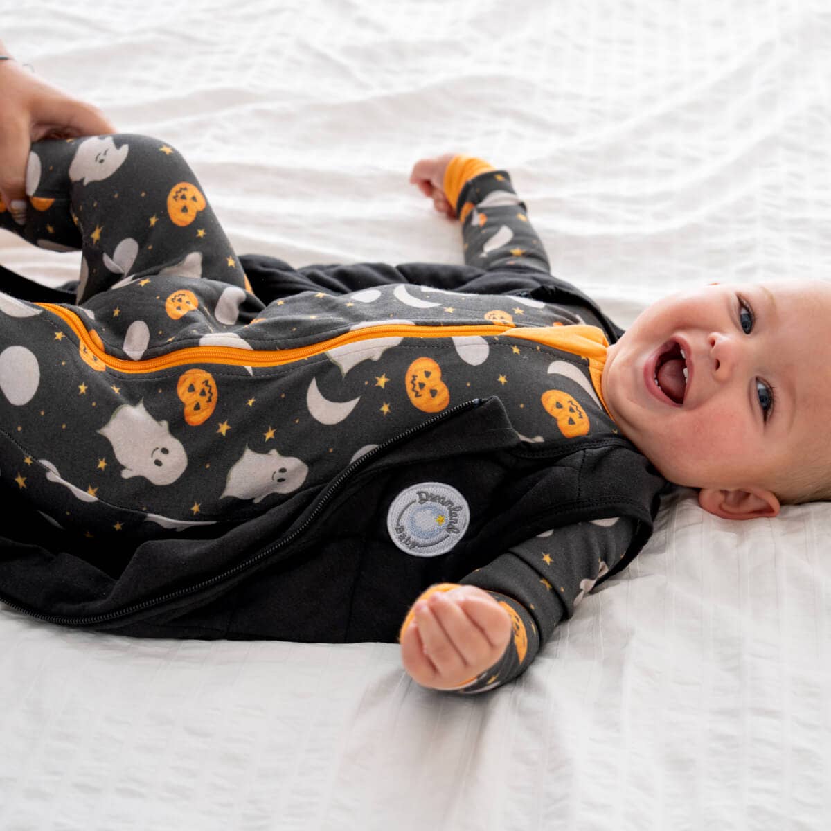 Baby Bamboo Pajamas w/ DreamCuffs® - Ghosts