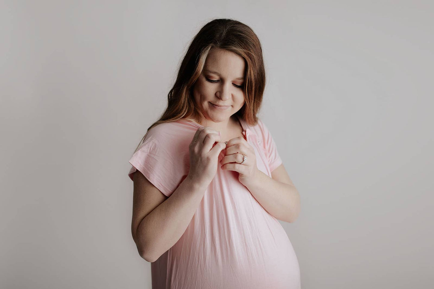 Light Pink Mommy Labor and Delivery/ Nursing Gown