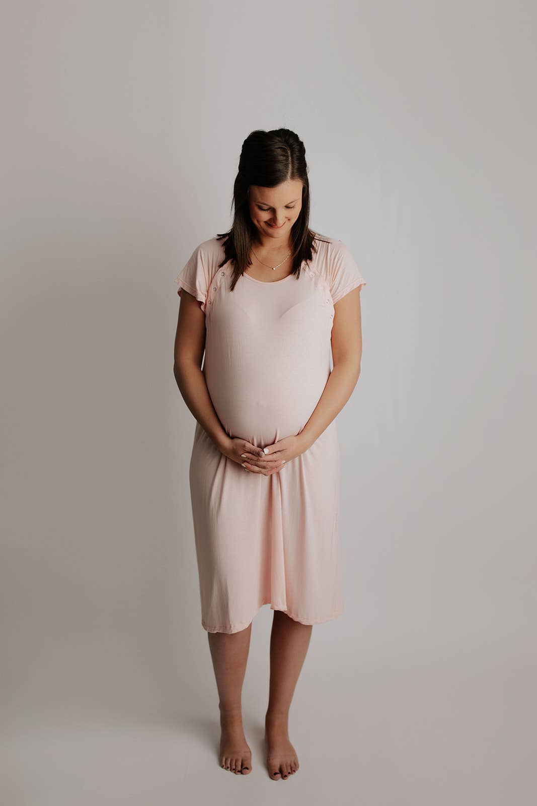 Heavenly Pink Labor and Delivery/ Nursing Gown