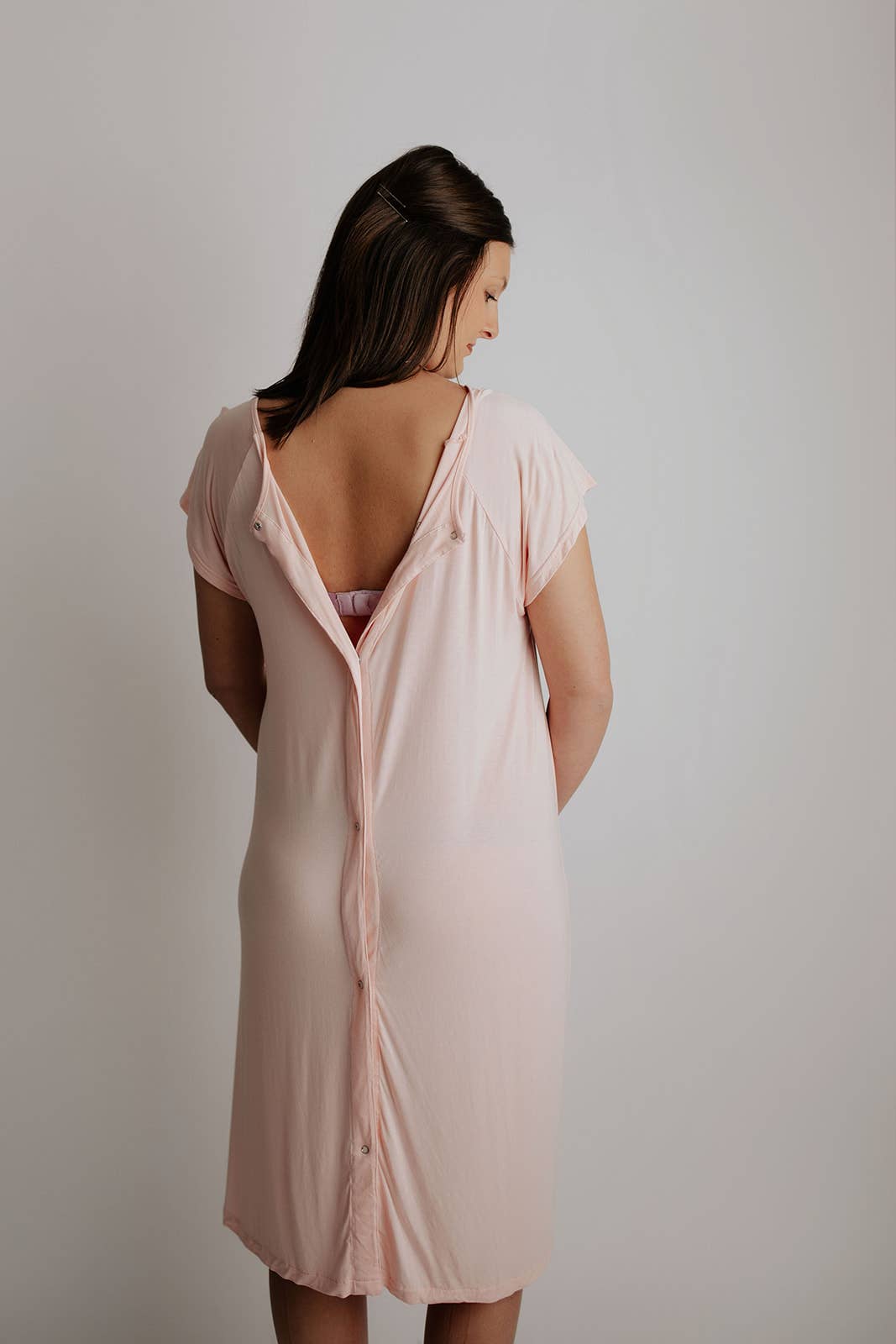 Heavenly Pink Labor and Delivery/ Nursing Gown