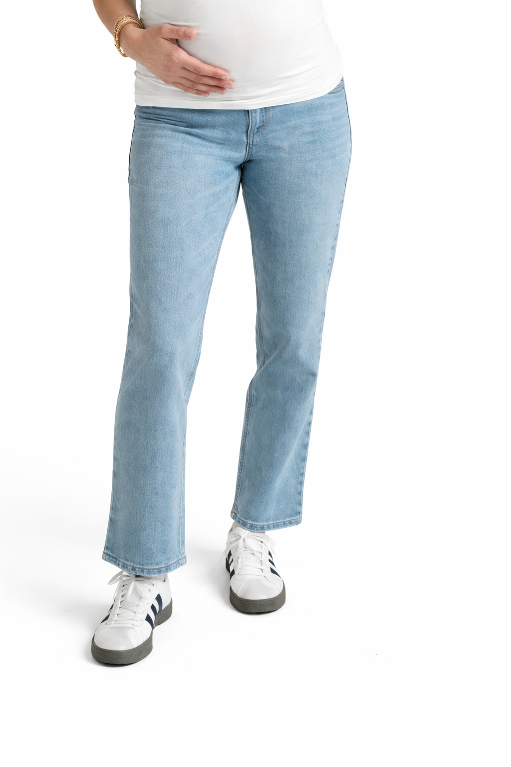 Maternity 28" Dad Jean w/ Bellyband in Flora