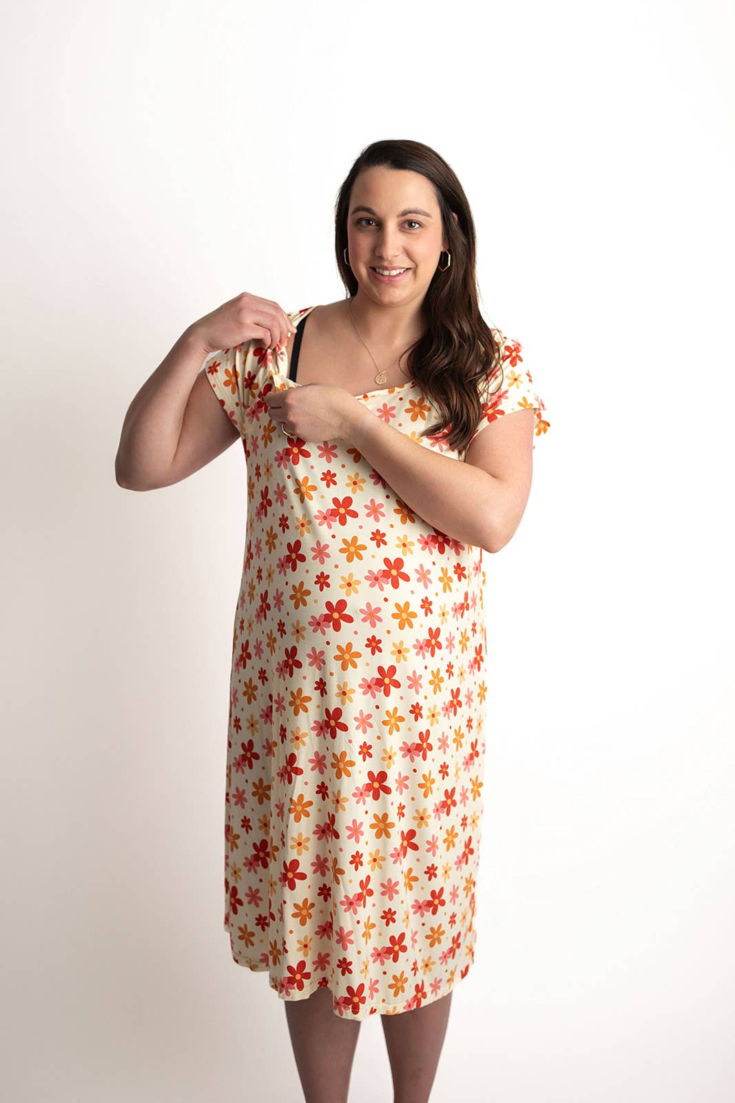 Groovy Floral Labor & Delivery/ Nursing Gown