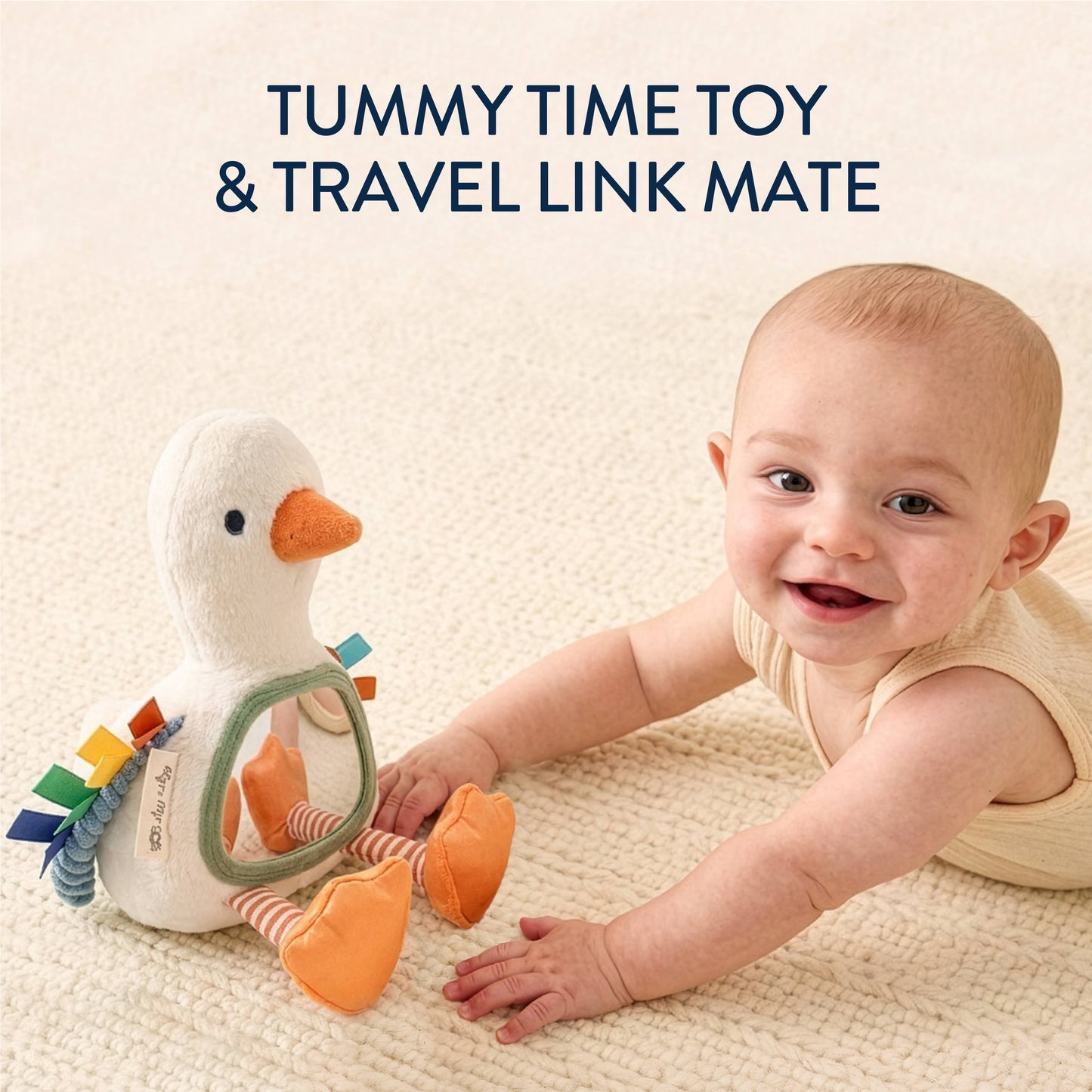 Itzy Bitzy Mirror™ Sensory Tummy Time Mirror - Goose