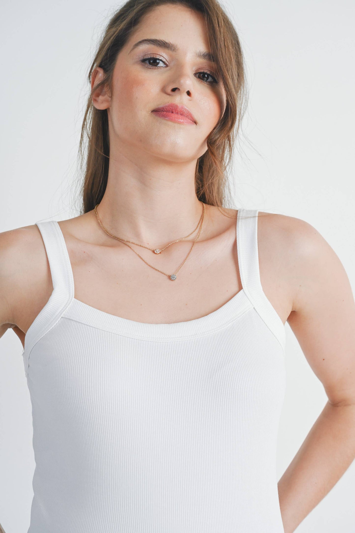 Ribbed Maternity Scoop Neck Cami Tank Top