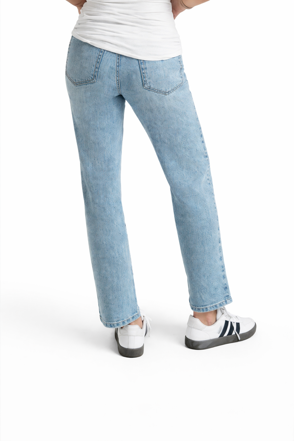 Maternity 28" Dad Jean w/ Bellyband in Flora