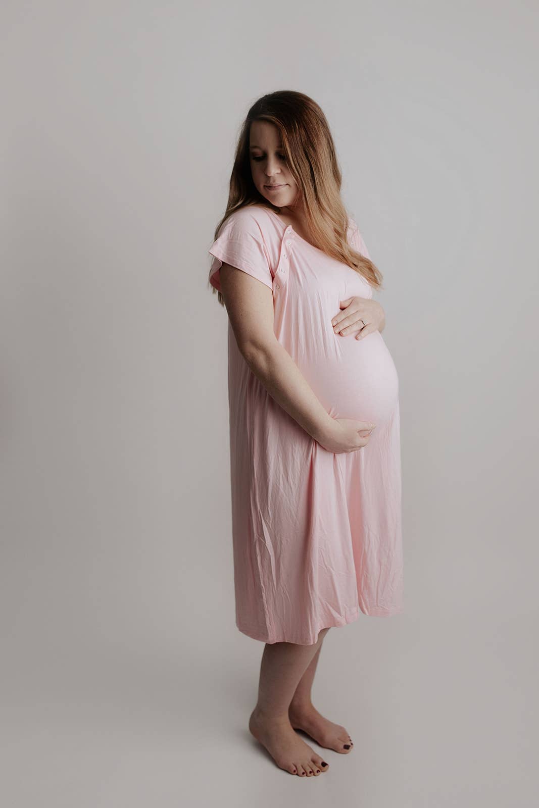 Light Pink Mommy Labor and Delivery/ Nursing Gown