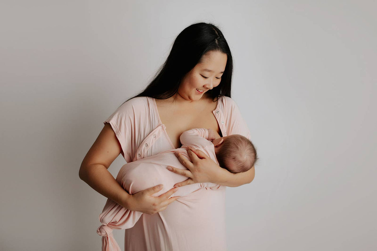 Heavenly Pink Labor and Delivery/ Nursing Gown