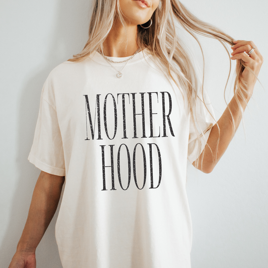 Distressed Motherhood T-Shirt In Ivory