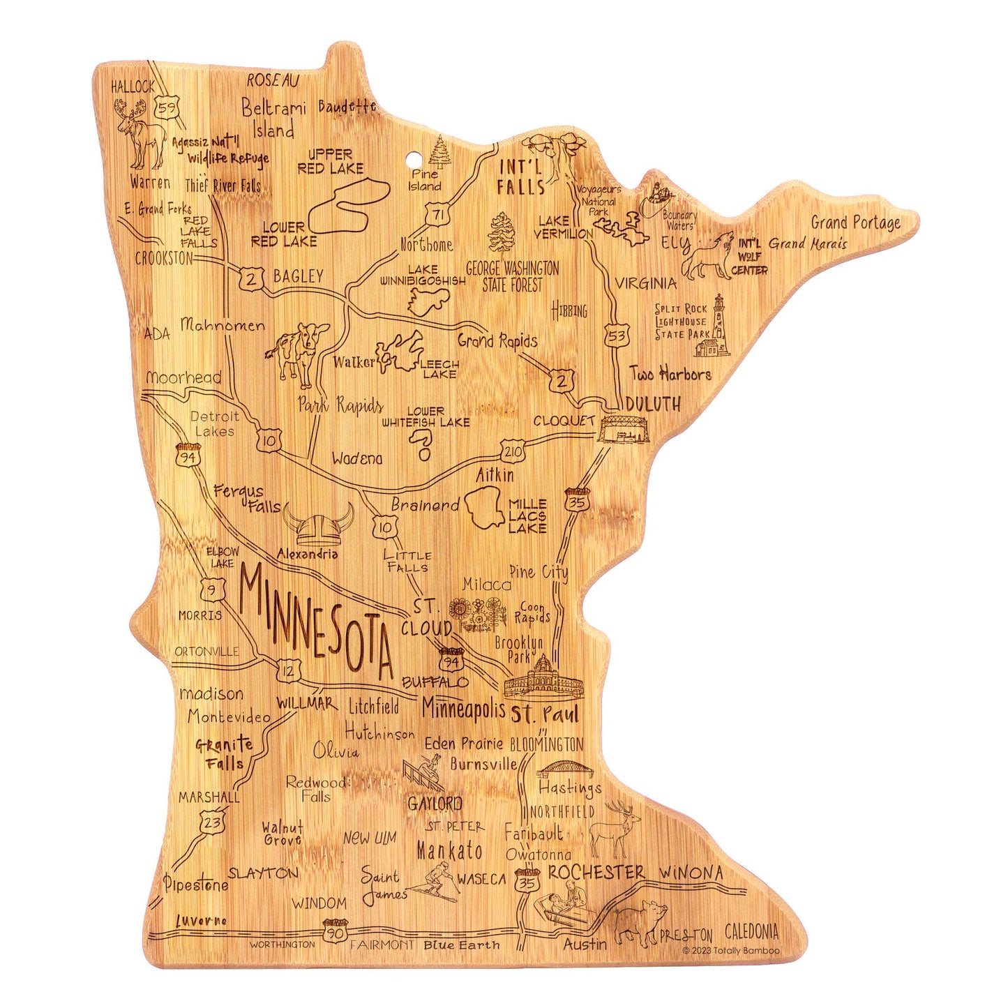 Destination Minnesota Cutting Board
