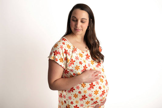 Groovy Floral Labor & Delivery/ Nursing Gown