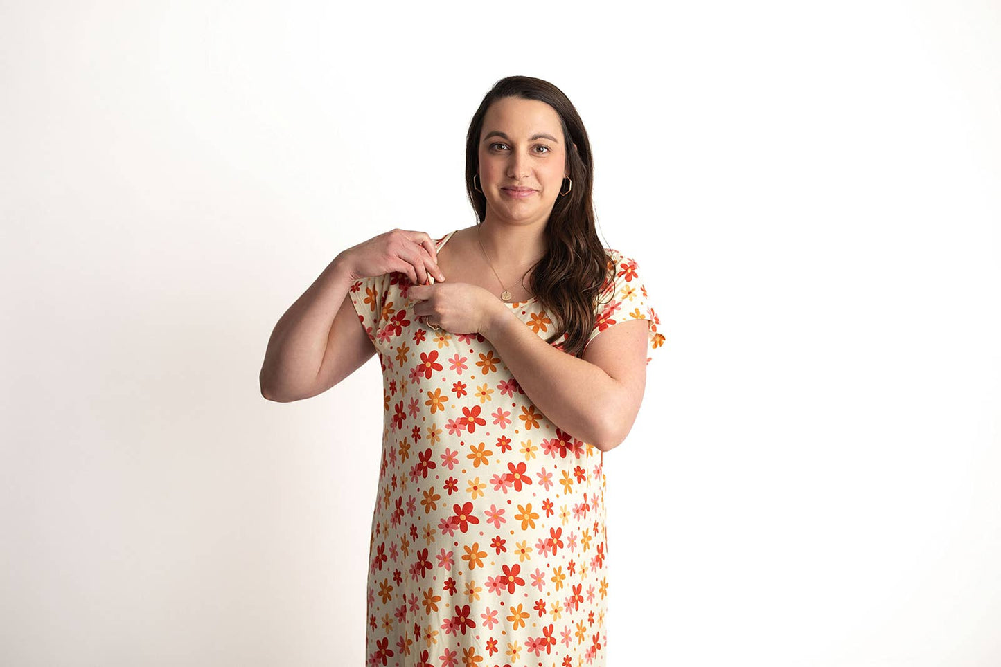 Groovy Floral Labor & Delivery/ Nursing Gown