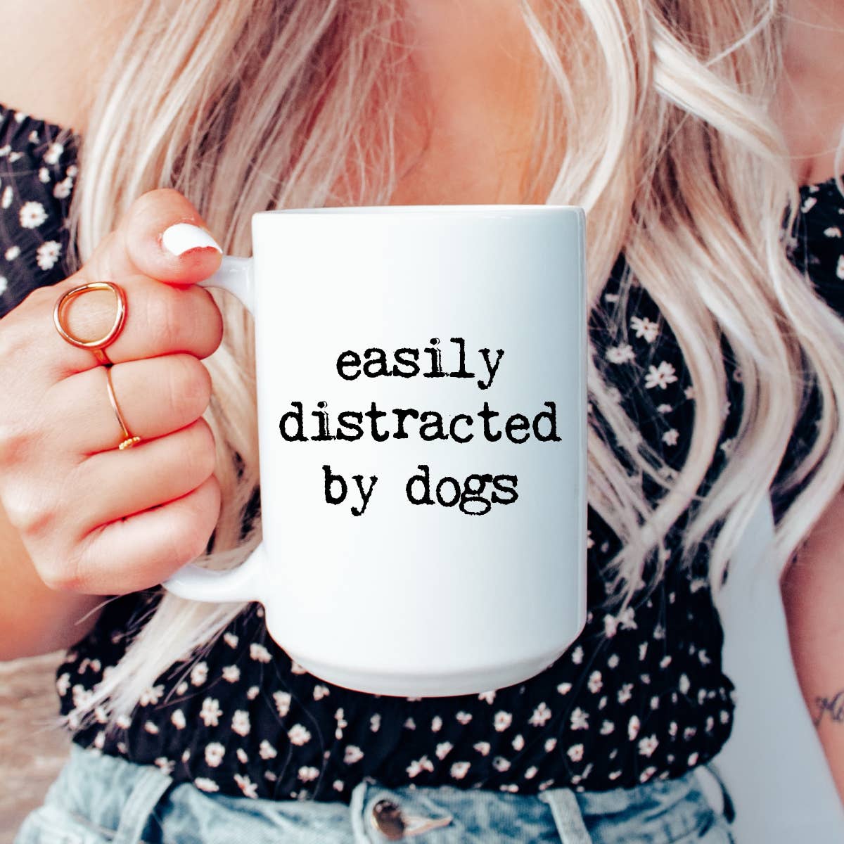 Easily distracted by dogs coffee mug