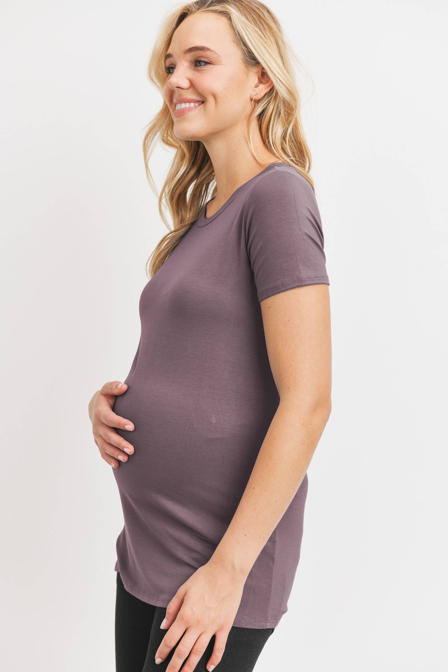 Maternity Fitted Short Sleeve Tee