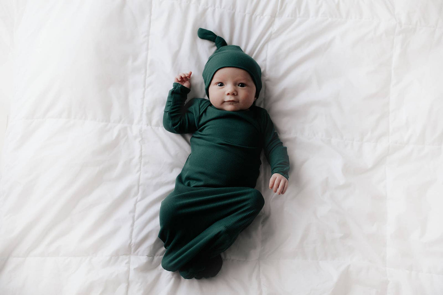 Forest Green Ribbed Gown