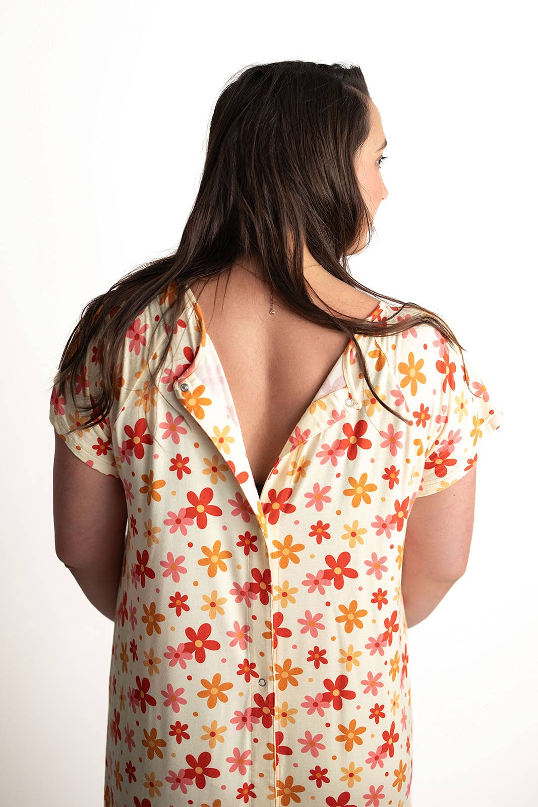 Groovy Floral Labor & Delivery/ Nursing Gown