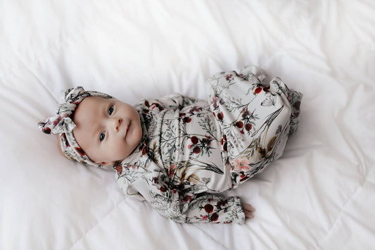 Floral Flower Knotted Gown/Hat