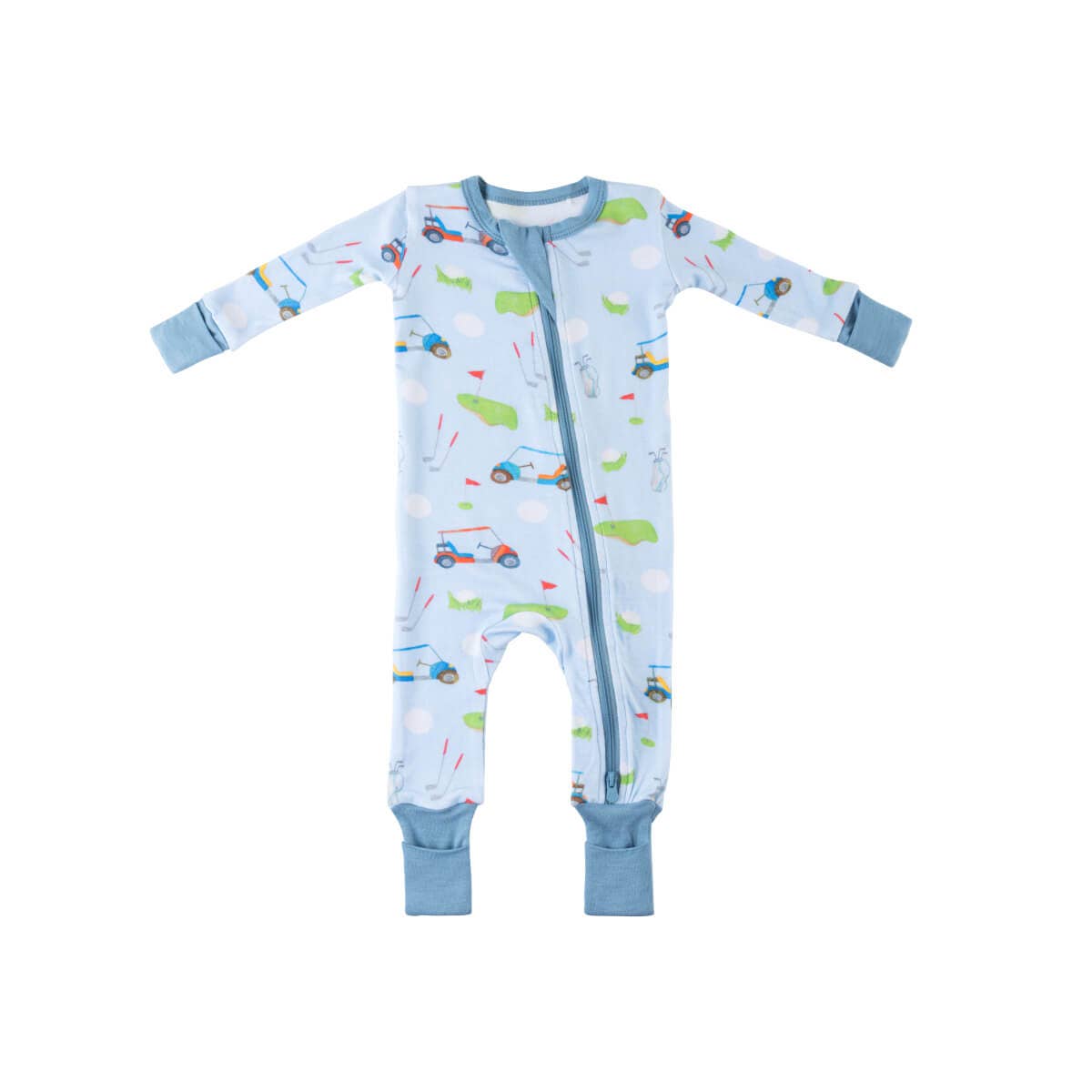Baby Bamboo Pajamas w/ DreamCuffs® - Golf