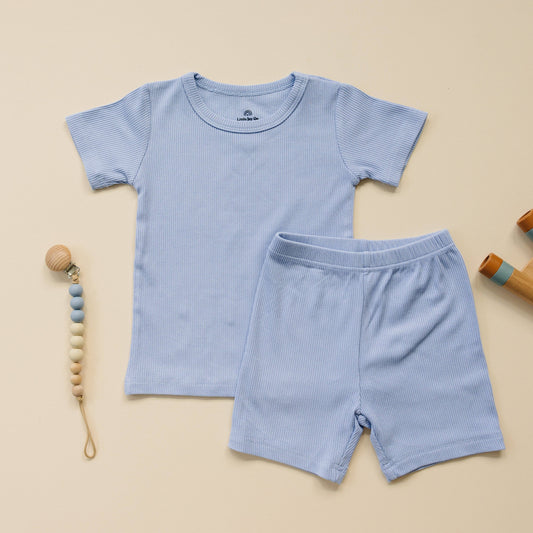 Solid Ribbed Bamboo 2pc Pajamas