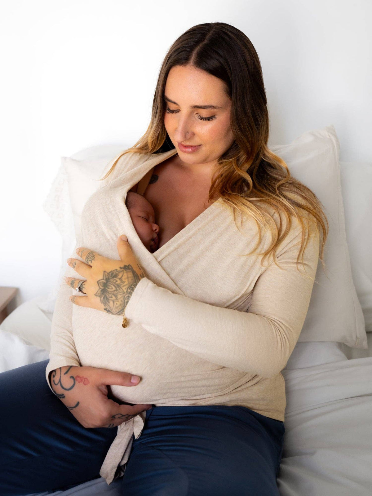Organic Cotton Skin to Skin Long Sleeve Wrap Top