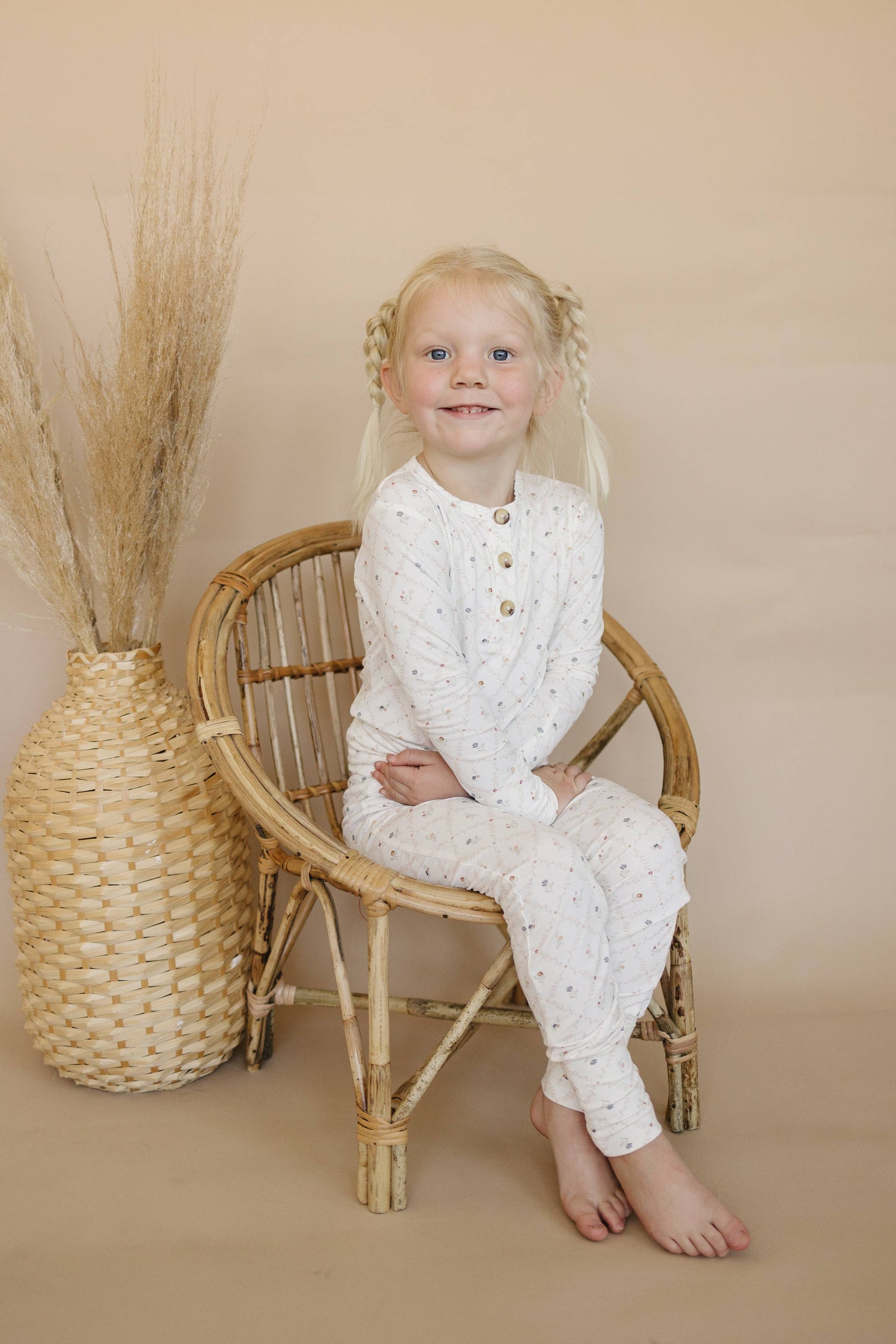 Vintage Blooms Floral 2pc Bamboo Pajamas