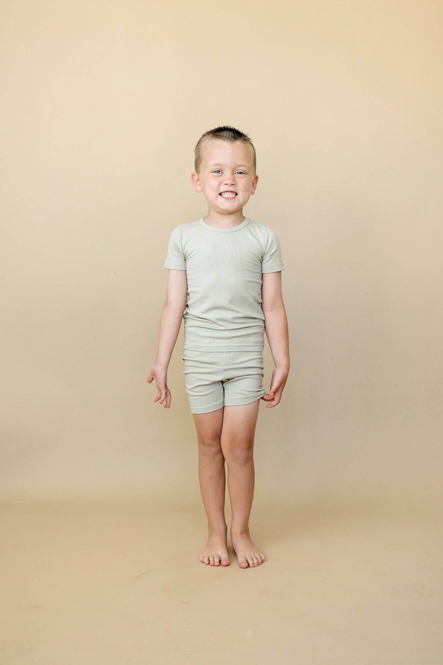 Solid Ribbed Bamboo 2pc Pajamas