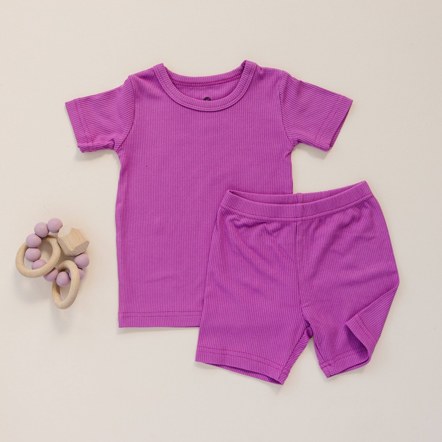 Solid Ribbed Bamboo 2pc Pajamas