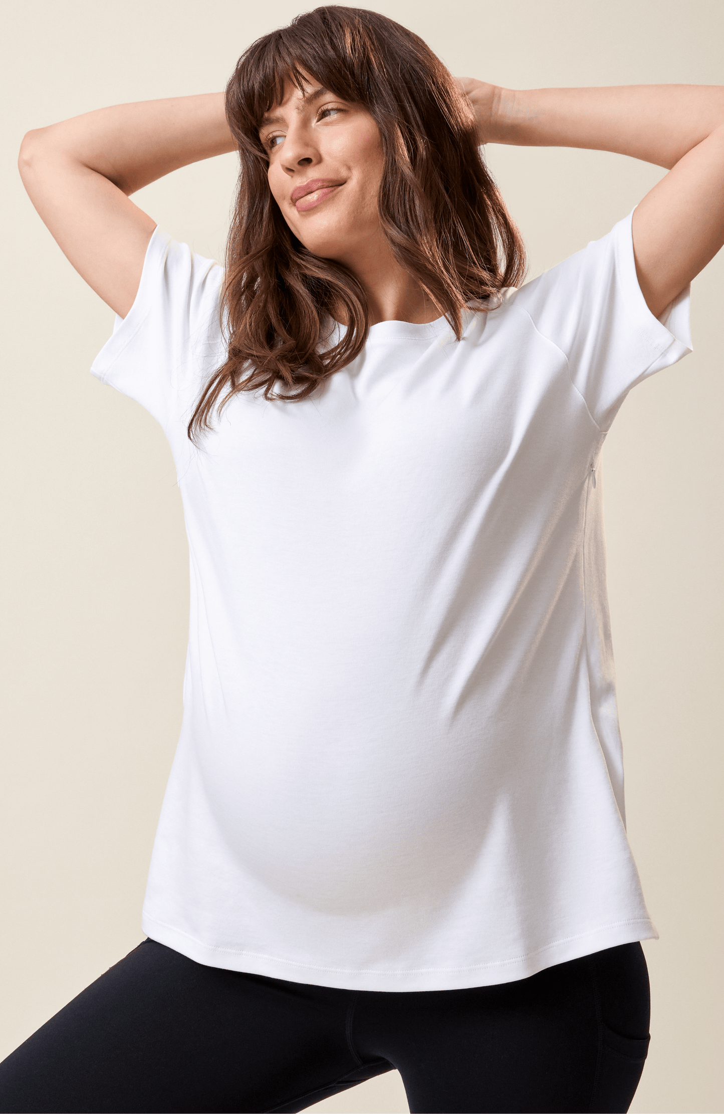 Side Zip Maternity & Nursing T-Shirt