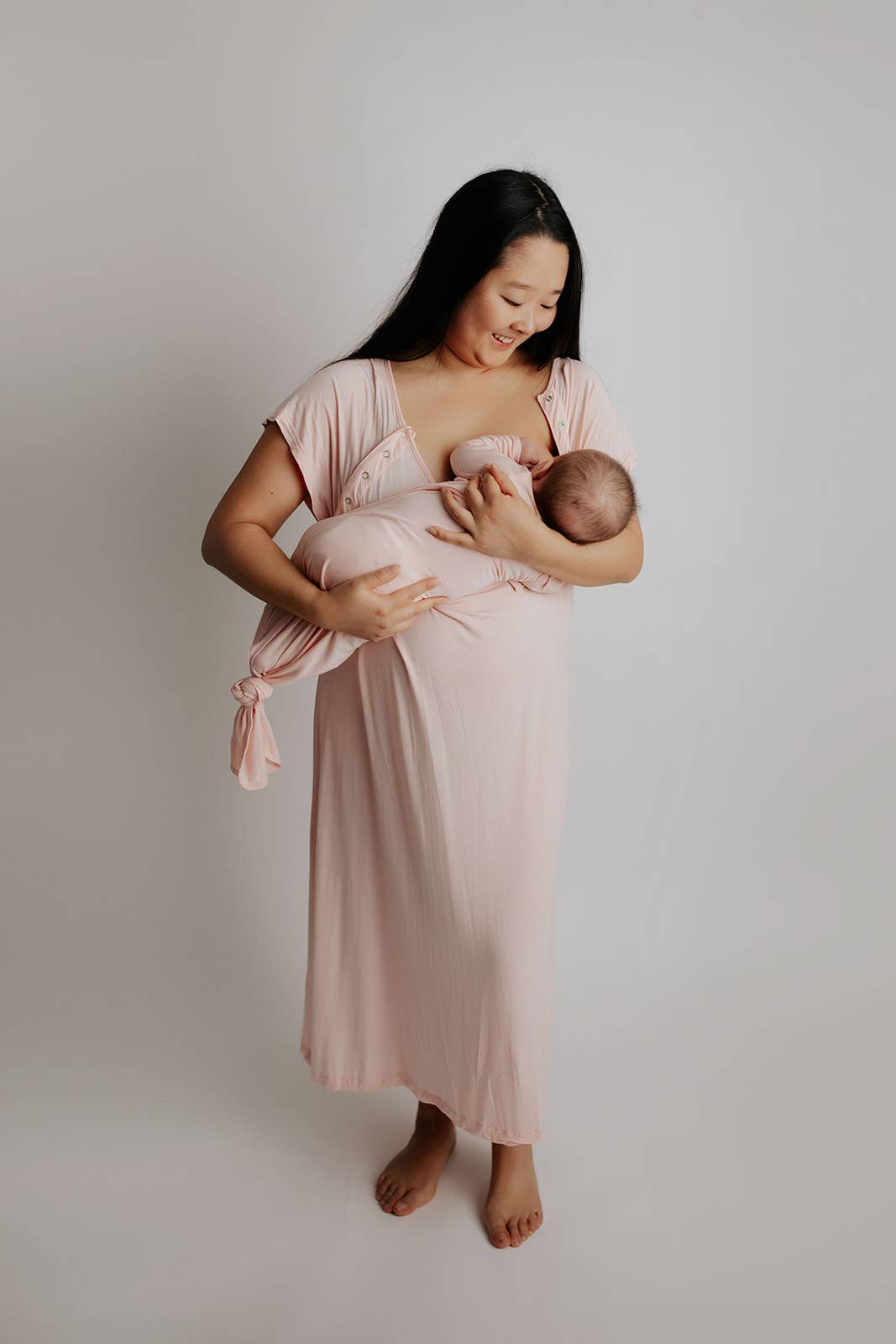 Heavenly Pink Labor and Delivery/ Nursing Gown