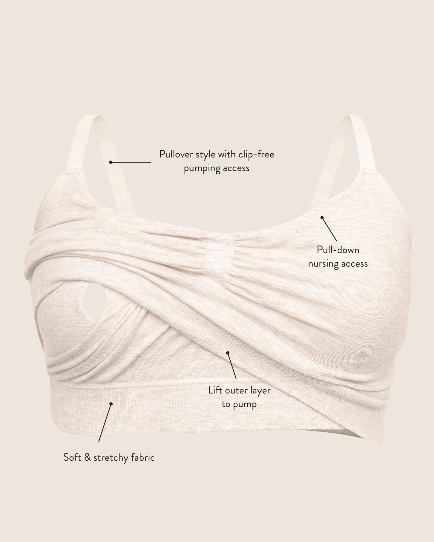 Sublime Bamboo Hands-Free Pumping Lounge & Sleep Bra