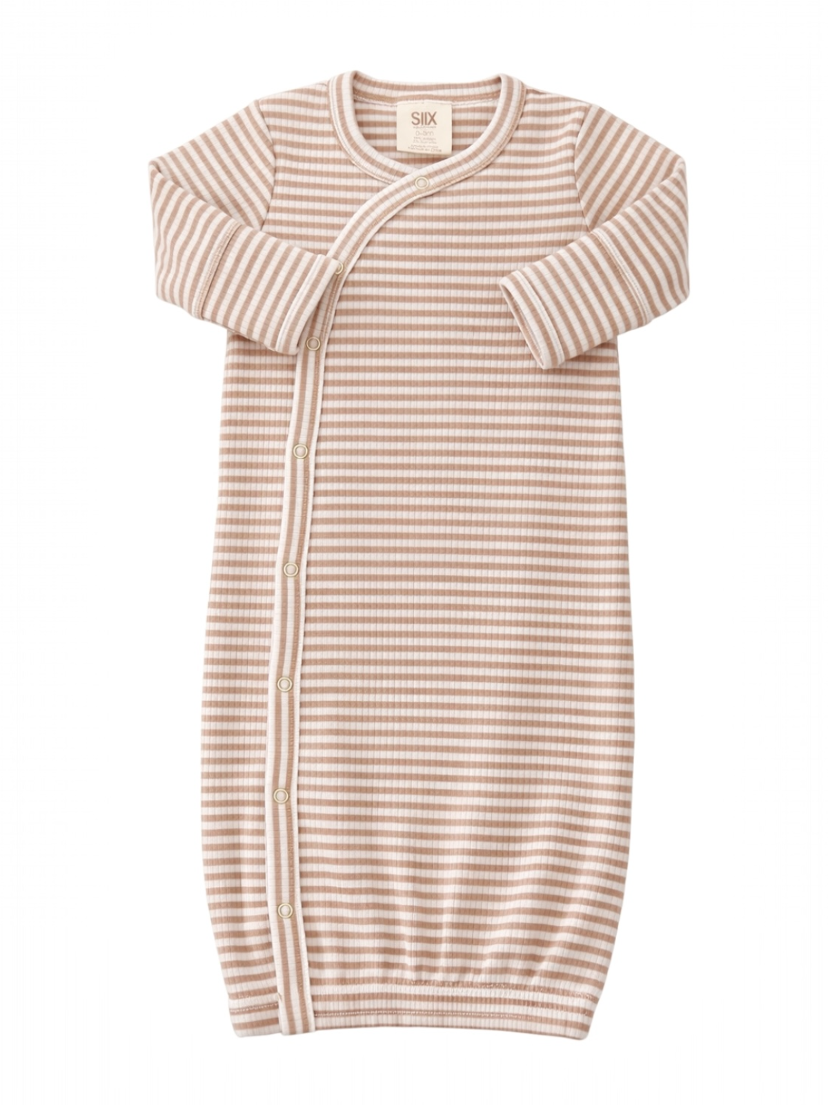 Ribbed Gown / Tan Stripe