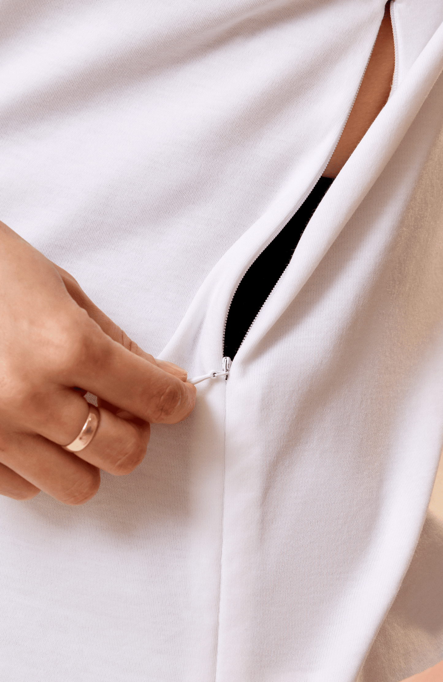 Side Zip Maternity & Nursing T-Shirt