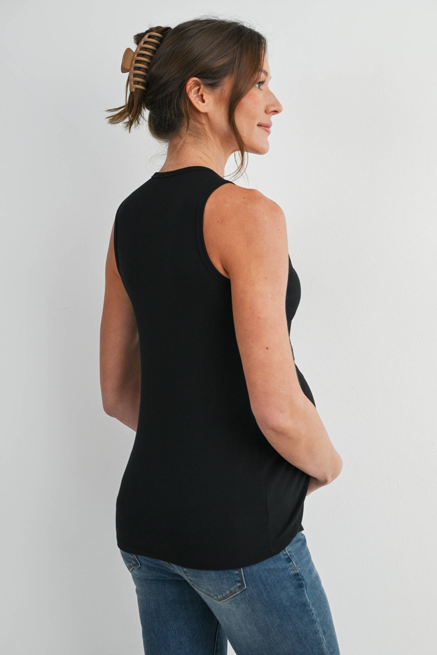 Maternity/Nursing Double-Layer Tank Top