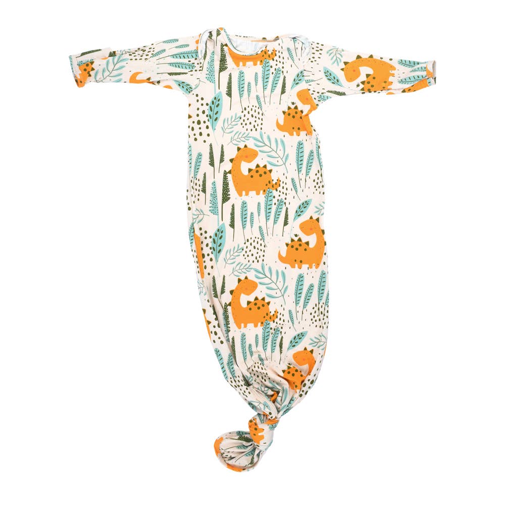 Dinosaur Print Knotted Gown