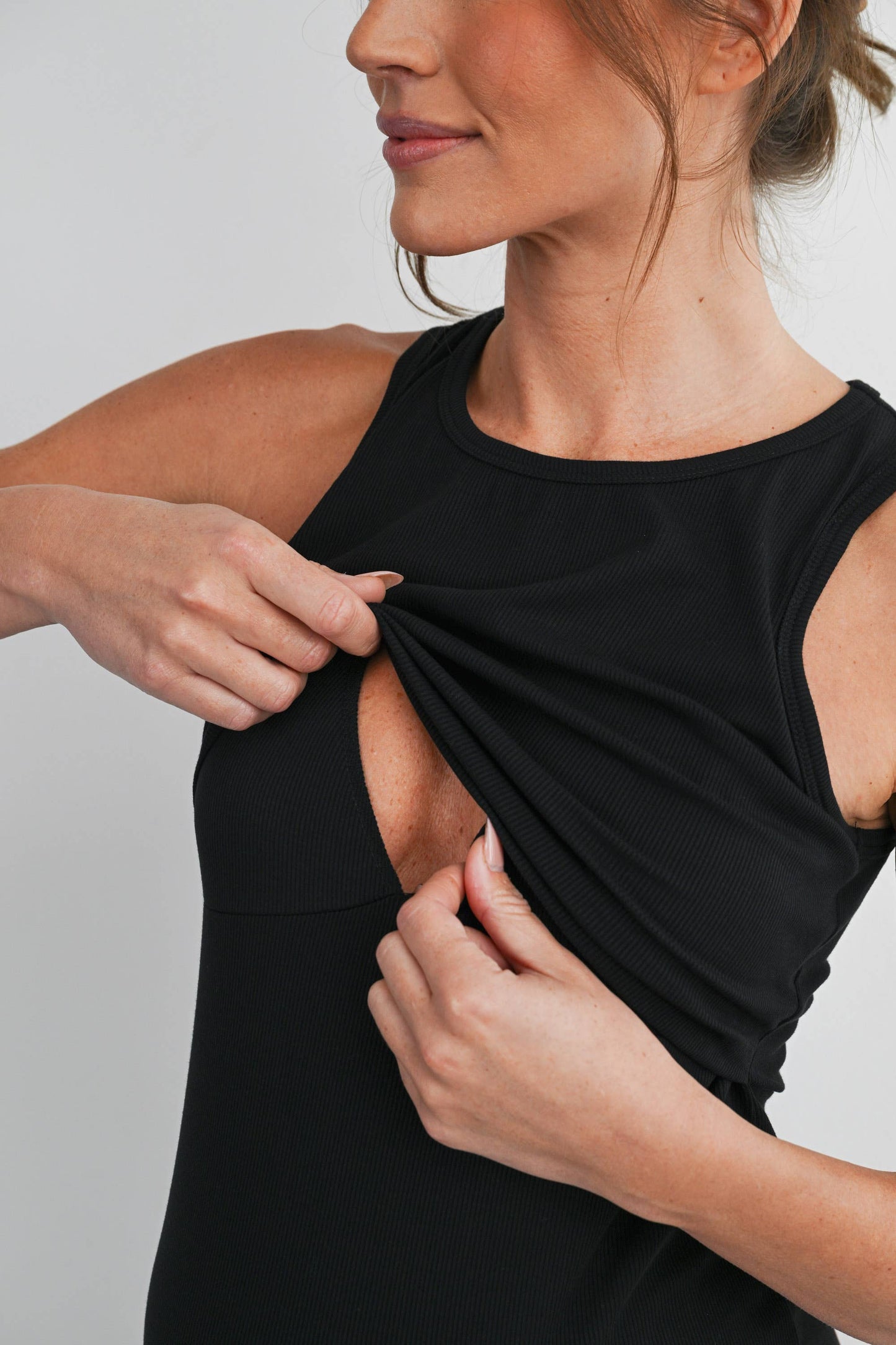 Maternity/Nursing Double-Layer Tank Top