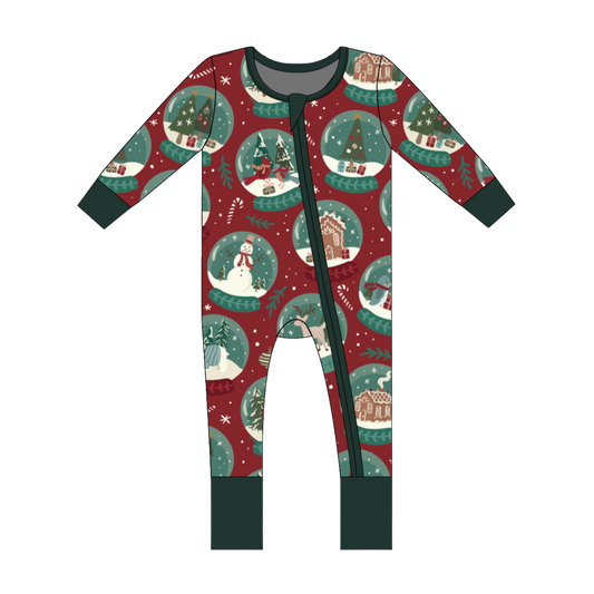 Let It Snow Bamboo Convertible Footie Romper